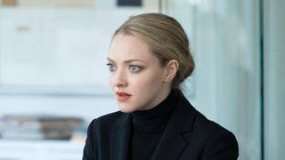 Elizabeth Holmes (played by Amanda Seyfried) stares into the distance in episode 7 of The Dropout