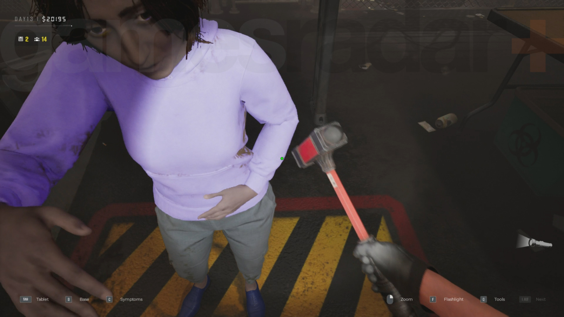 Diagnosing Quarantine Zone symptoms using the hammer