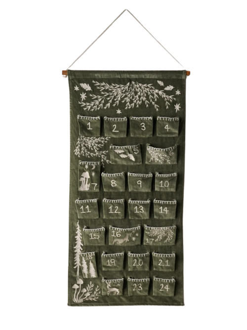 Enchanted Embroidered Velvet Advent Calendar