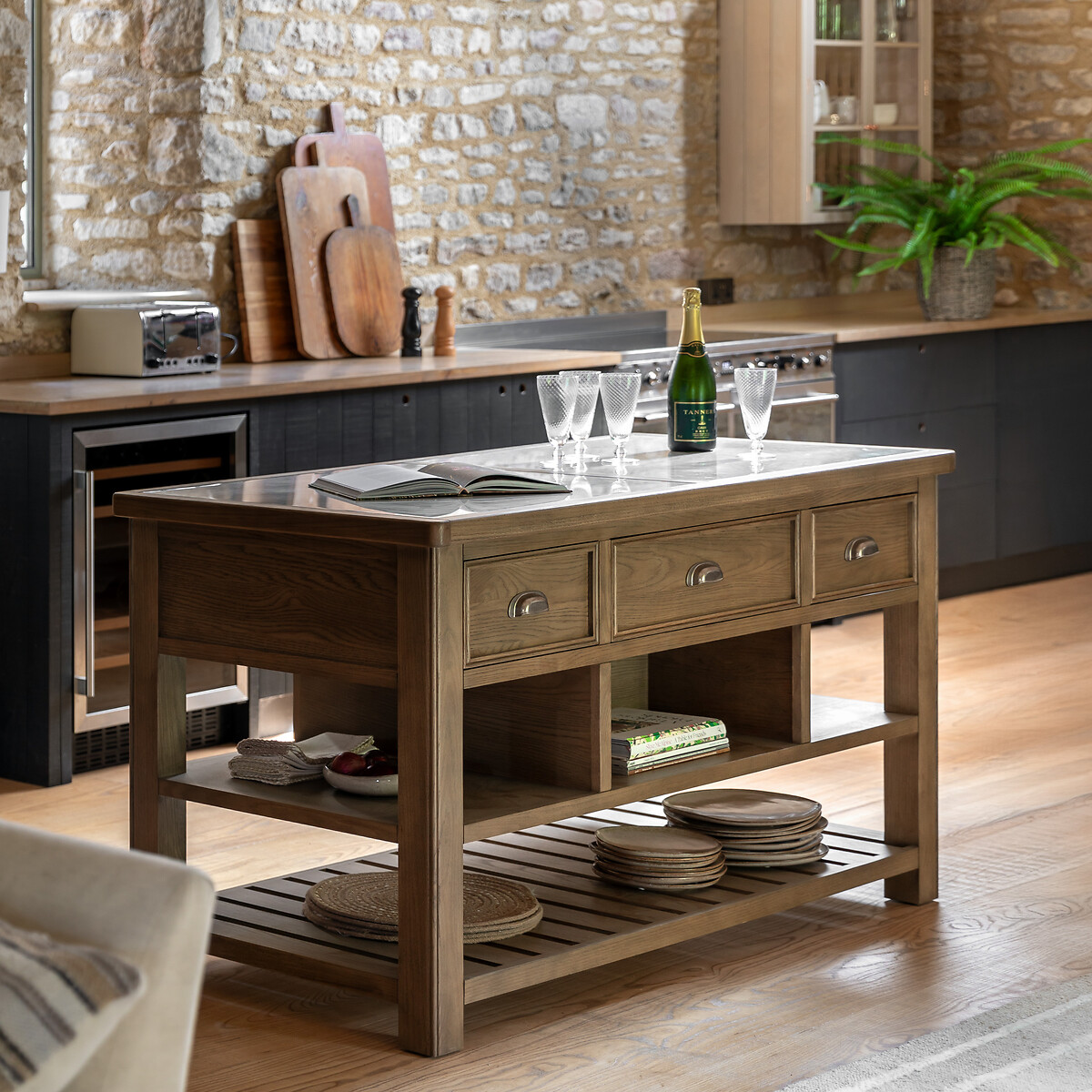Toledo Oak Kitchen Island