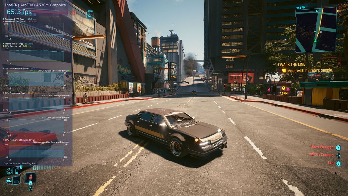 Lenovo LOQ 15IAX9I running Cyberpunk 2077