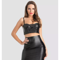9. Lovehoney Fierce Leather-Look Bra: £24.99 £17.49 (save £7.50)
This wet-look, long-line bra will help you unleash your inner dominatrix. It is underwired with padded cups to give your cleavage a boost. Note, this product is only available for UK shoppers. 
