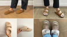 Caroline Parr, Antonia Kraskowski, Molly Smith wearing slippers 