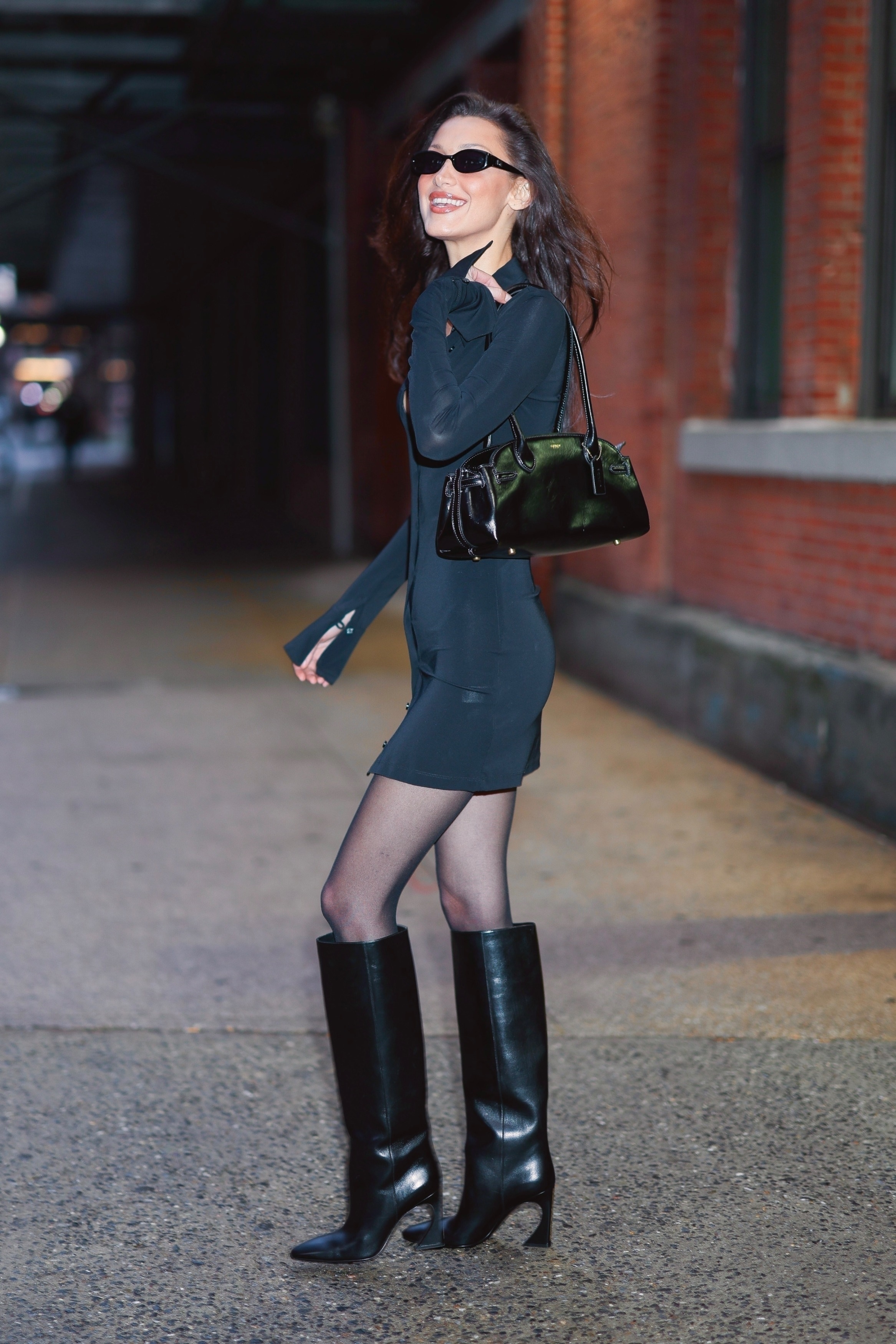 Bella Hadid was spotted with the Coach Empire Carryall 34 in March 2025