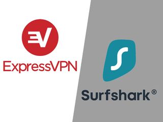 Expressvpn Vs Surfshark Logos
