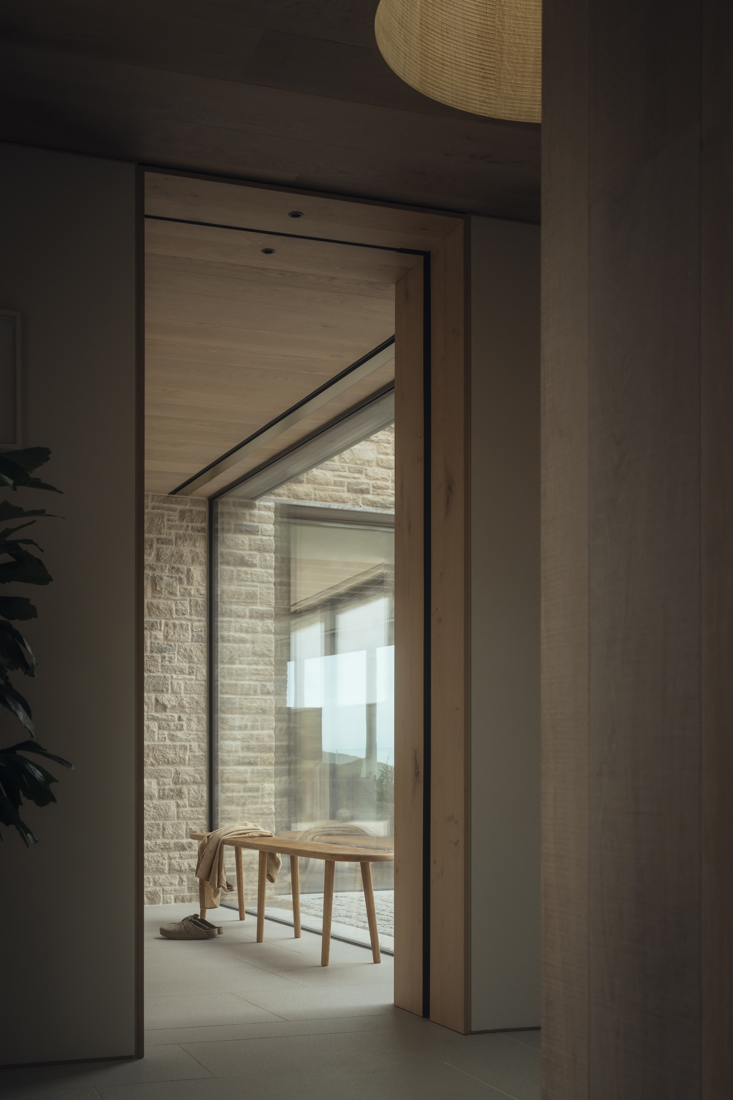 The Bay House offers a refined set of living spaces that frame distant views