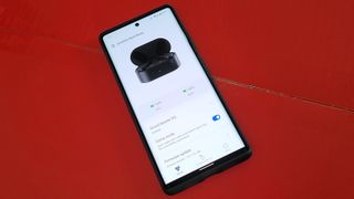 The OnePlus Nord Buds connected to the HeyMelody app