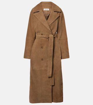 Suede Wrap Coat