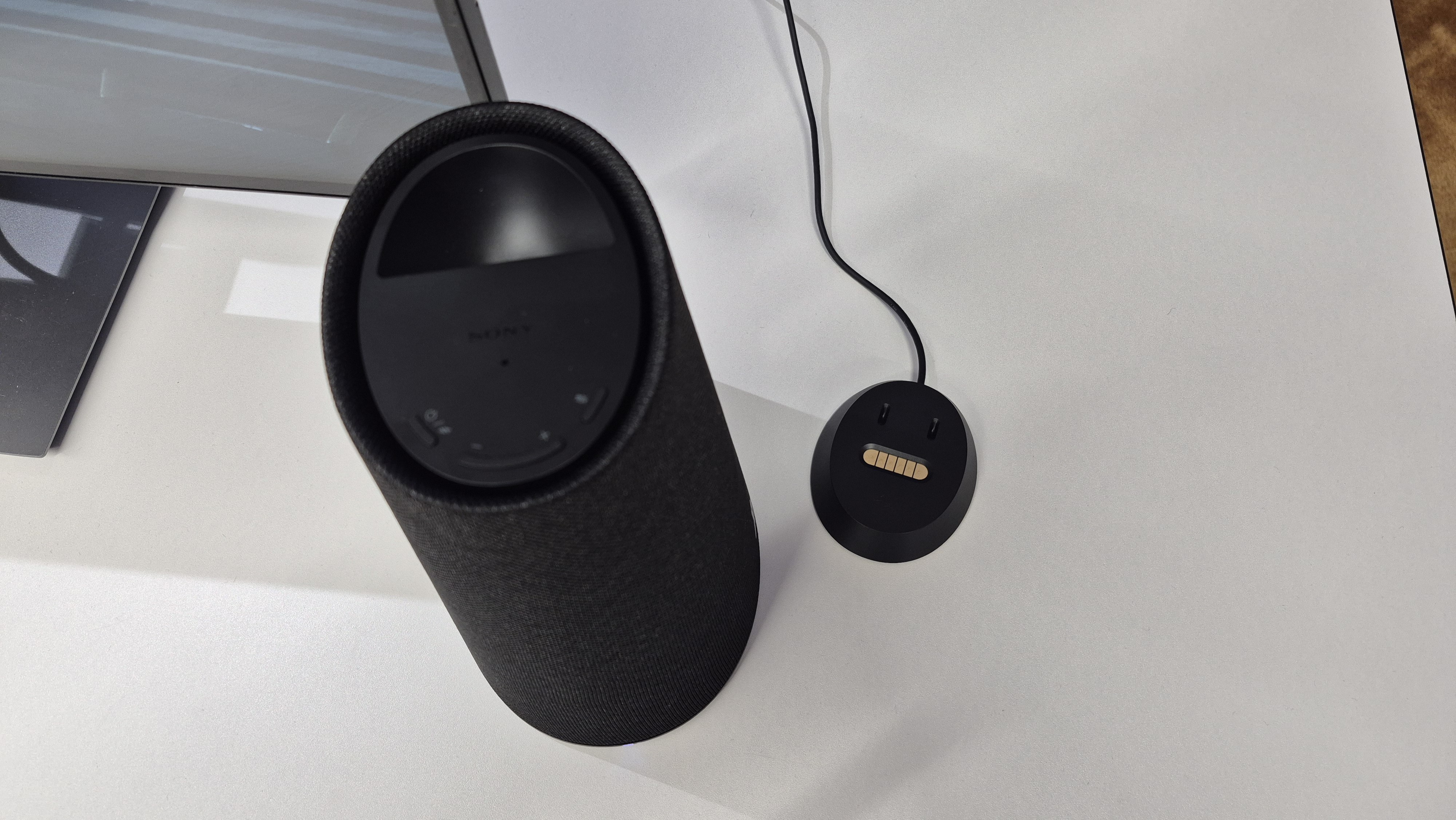 Pulse Elevate speaker beside charging dock