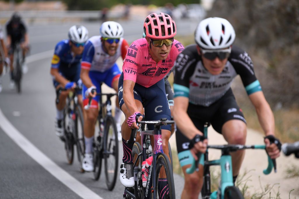 RINCON DE LA VICTORIA SPAIN AUGUST 24 Magnus Cort Nielsen of Denmark and Team EF Education Nippo in the Breakaway during the 76th Tour of Spain 2021 Stage 10 a 189km stage from Roquetas de Mar to Rincn de la Victoria lavuelta LaVuelta21 on August 24 2021 in Rincon De La Victoria Spain Photo by Tim de WaeleGetty Images