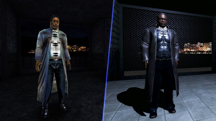 A comparison of the NSF terrorist leader from Deus Ex&#039;s Liberty Island level: the old model on the left and the new on the right.