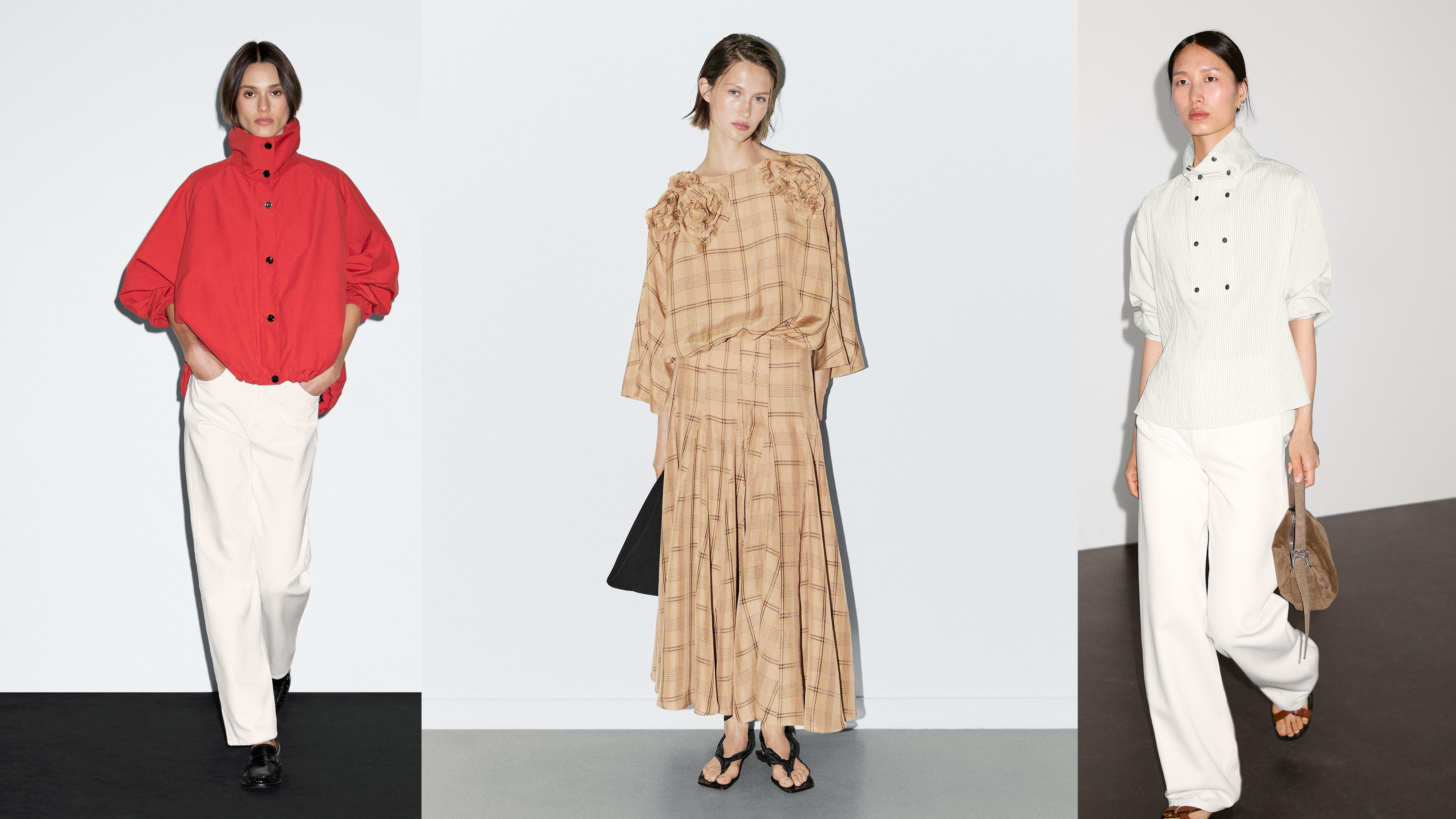 Models wearing Massimo Dutti summer 2025 items.