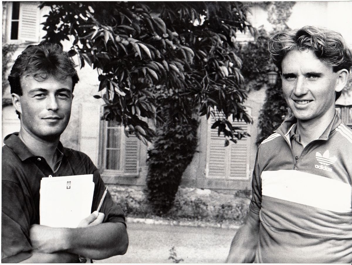 Yves Perret with Gilles Delion at the 1989 Worlds