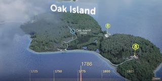 The Curse of Oak Island map from History Channel video