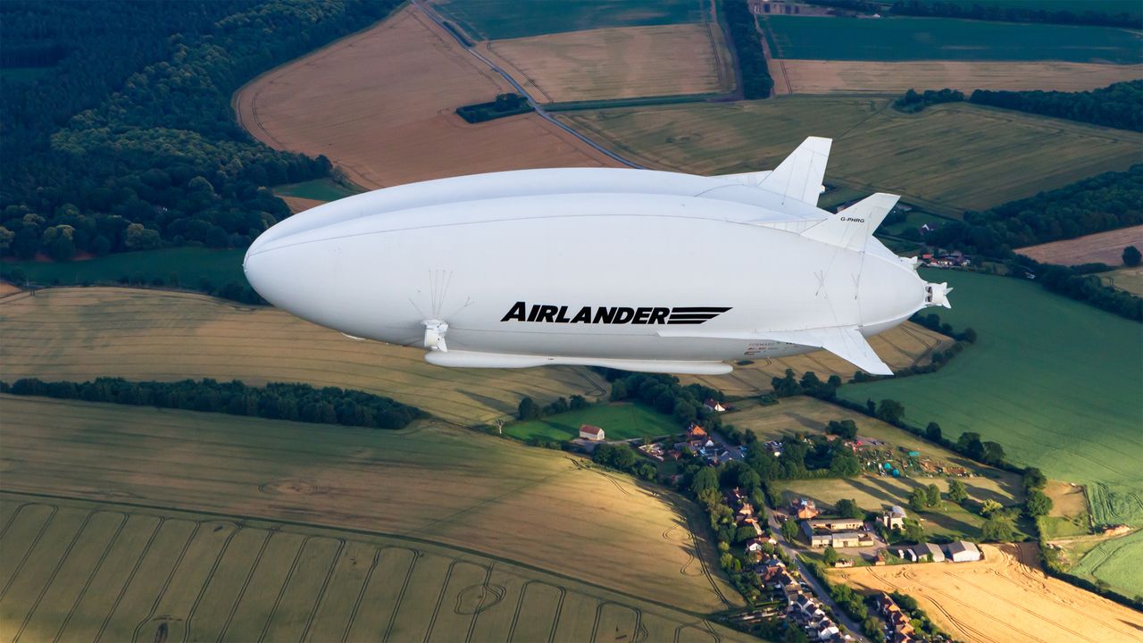 The Airlander 10 (a prototype shown here) would be a low-emissions mode of travel of the future.