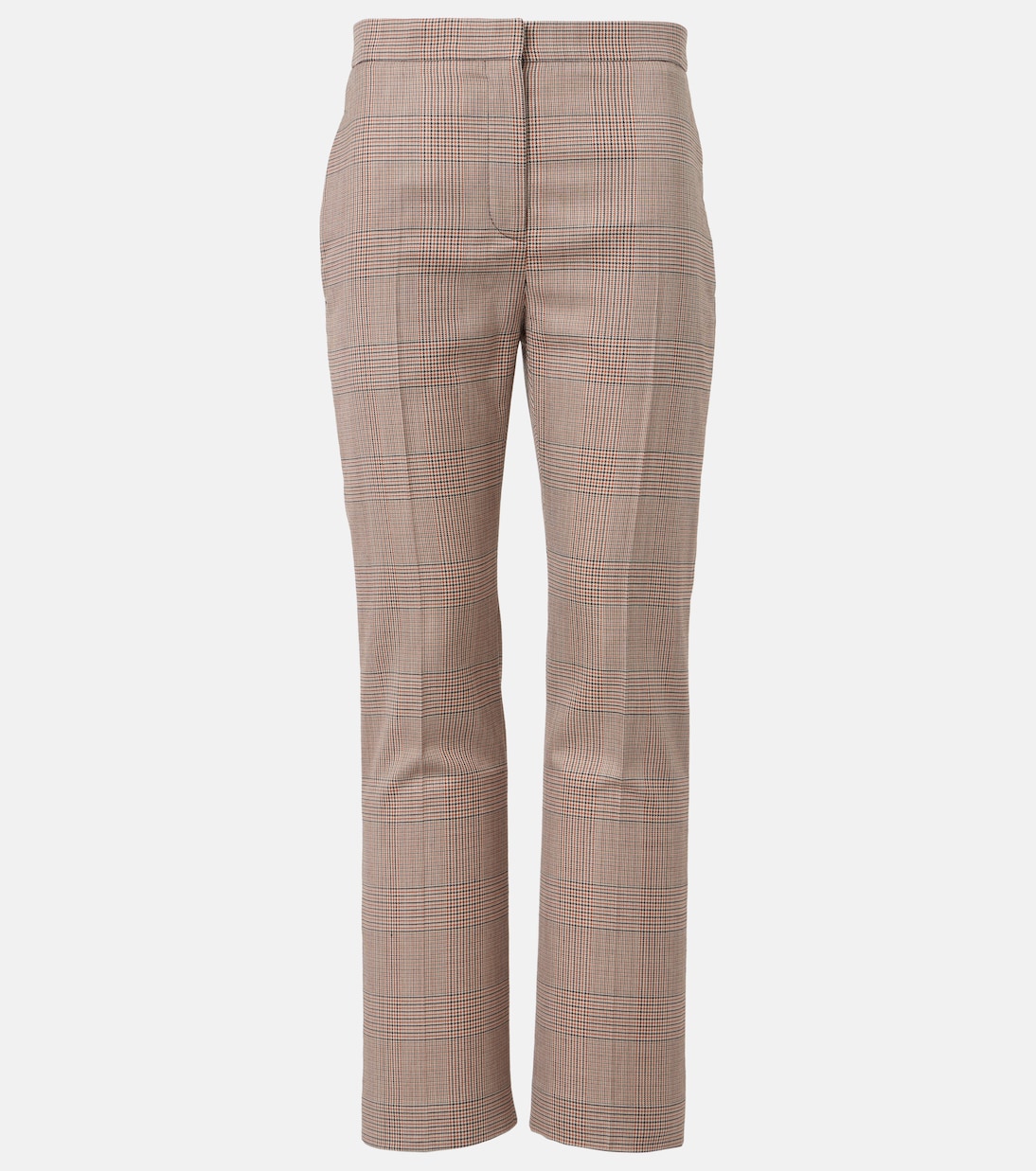 Kickback Checked Wool Flared Pants