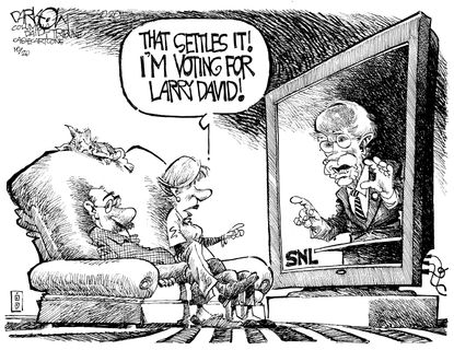 Editorial cartoon U.S. Larry David SNL