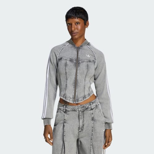 Superstar Denim Corset Track Top