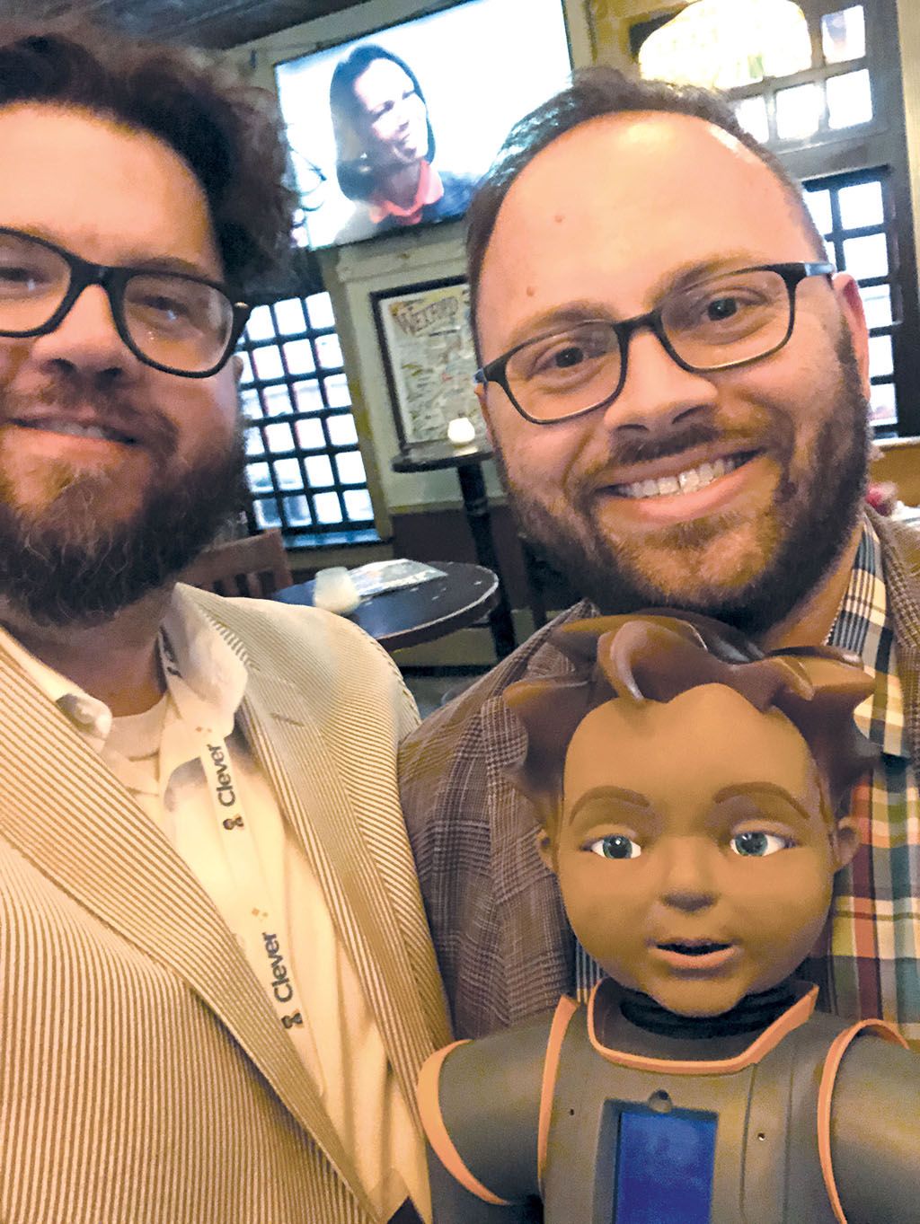 Group Content Director Kevin Hogan with game changers Milo and his creator Richard Margolin