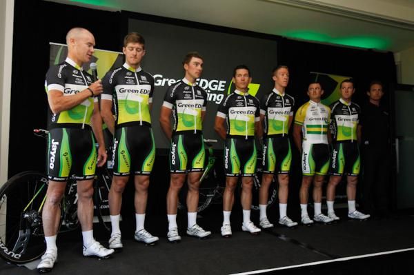 The Tour Down Under GreeEDGE team line up.