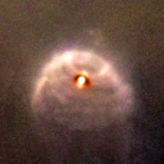 Hubble Space Telescope photo of a space jellyfish, protoplanetary disc