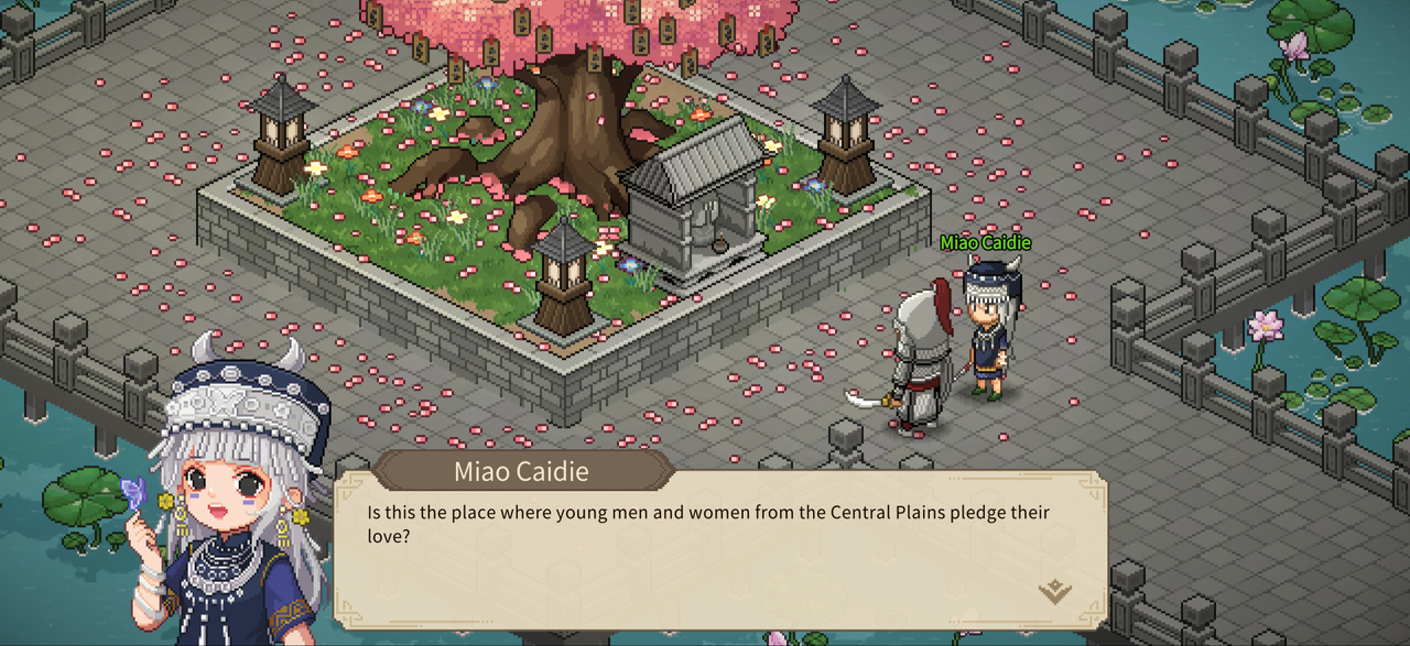 Pixel-art martial artists in tactical RPG Hero's Adventure: Road to Passion