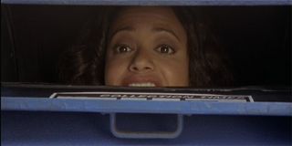 Carla in a mailbox like Pennywise from IT in Scrubs