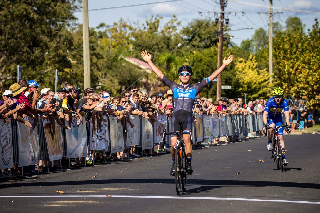 Patrick Lane (Avanti Isowhey Sport) has plenty of time to celebrate