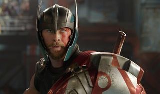 Thor: Ragnarok Thor Chris Hemsworth staring down action