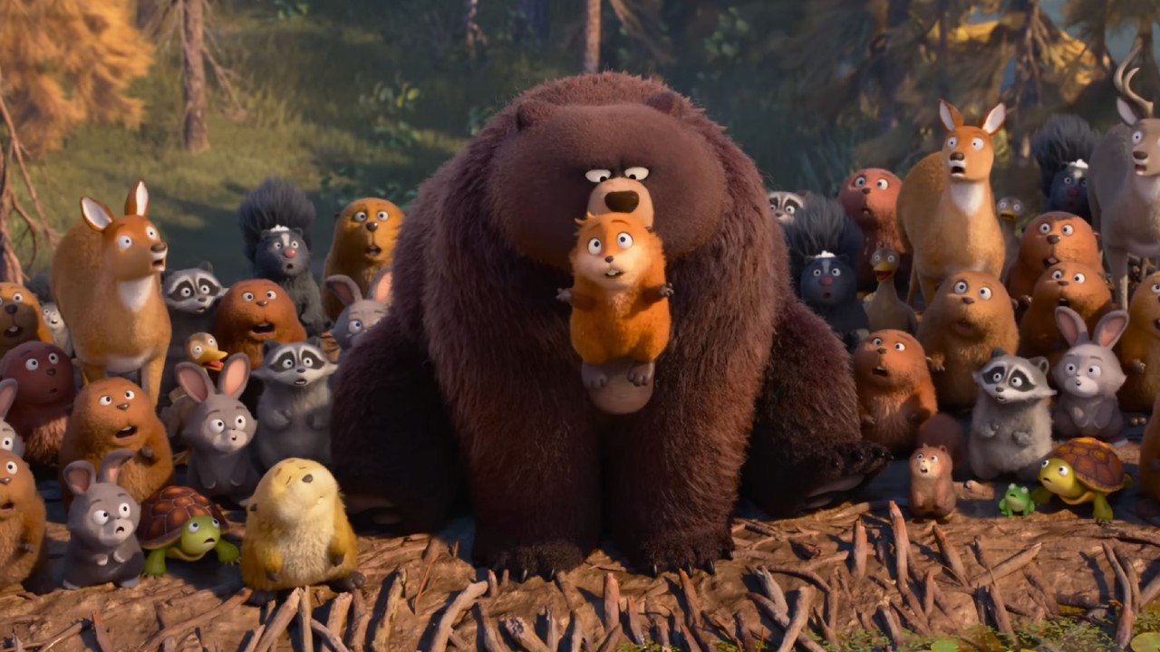 all the animals in Hoppers looking freaked out