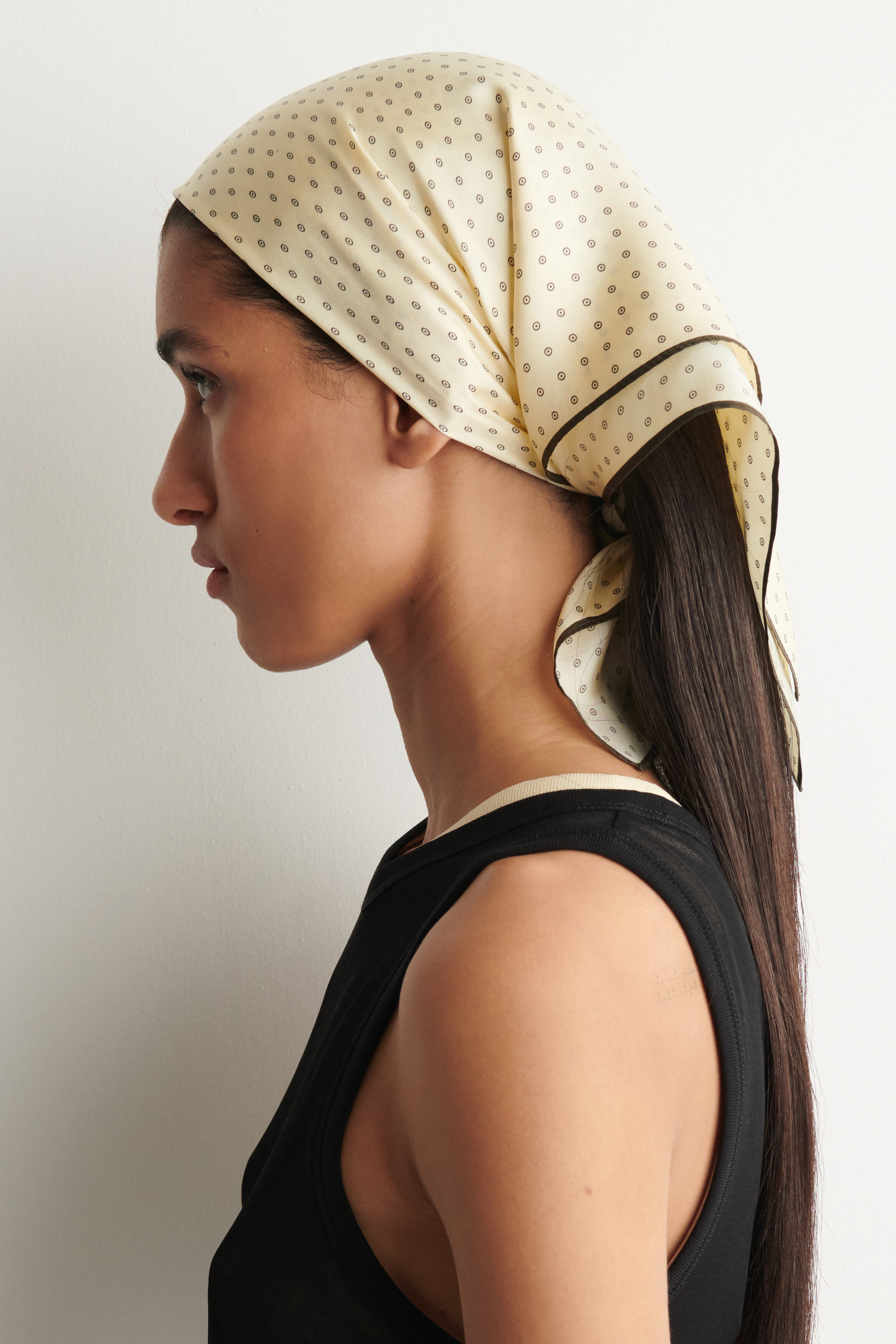 Polka-Dot Silk Scarf