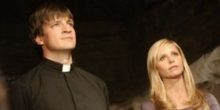 Nathan Fillion and Sarah Michelle Gellar on Buffy the Vampire Slayer