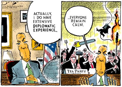 Political cartoon Congress Tea Party Boehner