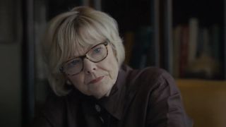 Jane Curtin with her head tilted in Can You Ever Forgive Me?