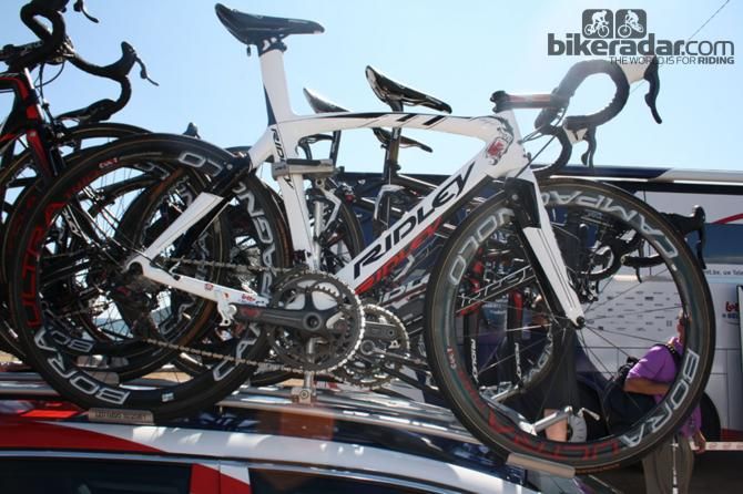 Ridley unveiled the Dean Fast TT bike yesterday, which borrows aerodynamic patents from this, the Noah Fast, including the F-brake integrated into the fork