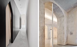 Raw concrete arches of the Darial Store