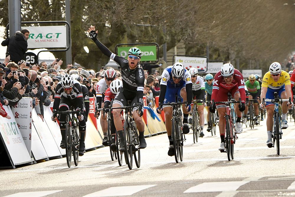 Sam Bennett (Bora-hansgrohe) wins stage 3 of Paris-Nice