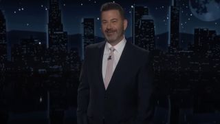 Jimmy Kimmel delivering his monologue on Jimmy Kimmel Live!