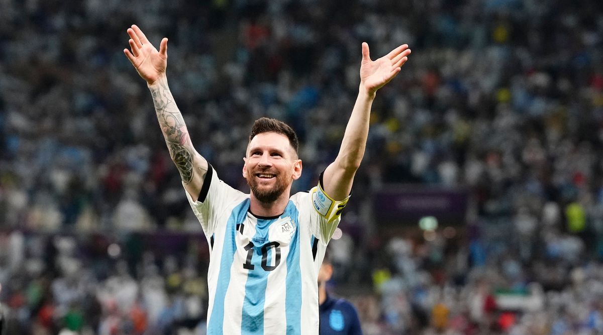 Lionel Messi, captain of Argentina, at the FIFA World Cup 2022 in Qatar