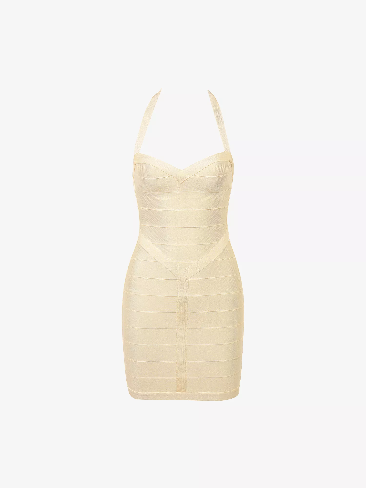 Selfridges, The Supermodel Halter-Neck Bandage Stretch-Woven Mini Dress 