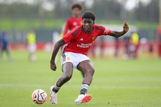 Godwill Kukonki in action for Manchester United's Under-18s