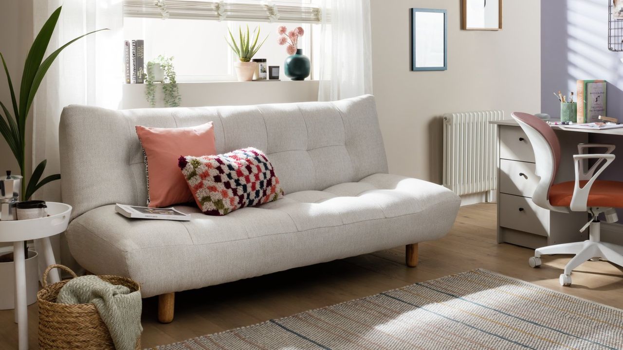 Habitat Kota 3 Seater Boucle Clic Clac Sofa Bed - Cream