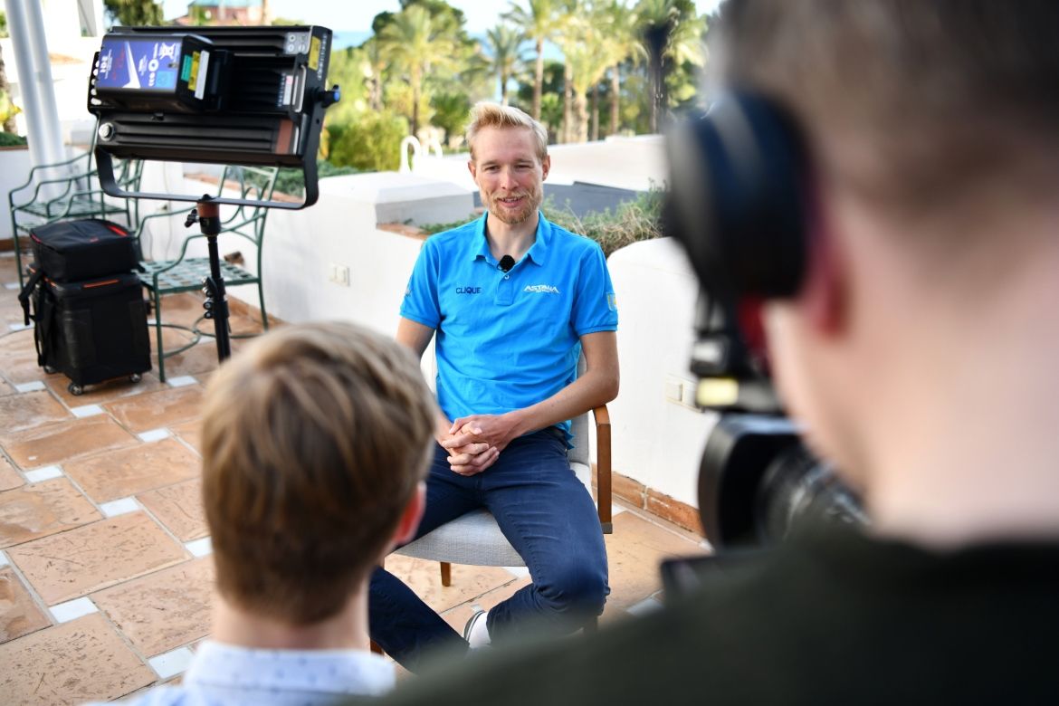 2018 Tour de France stage winner Magnus Cort holds court