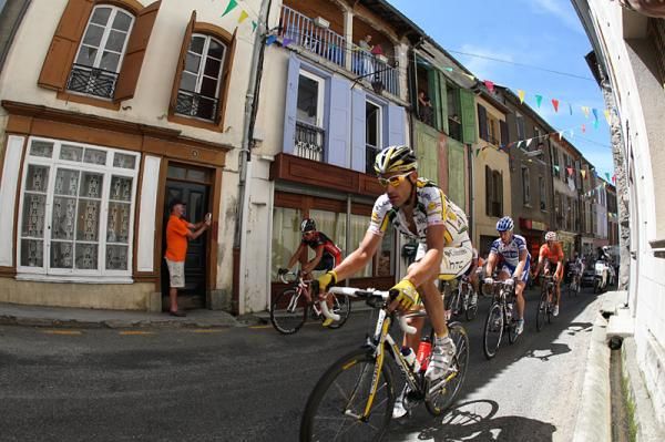 USA's George Hincapie (Columbia-HTC) rides in an escape group during Tour de France stage eight.