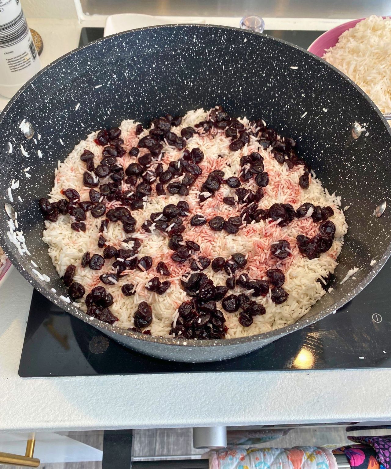 My grandmother's Cherry rice recipe in progress