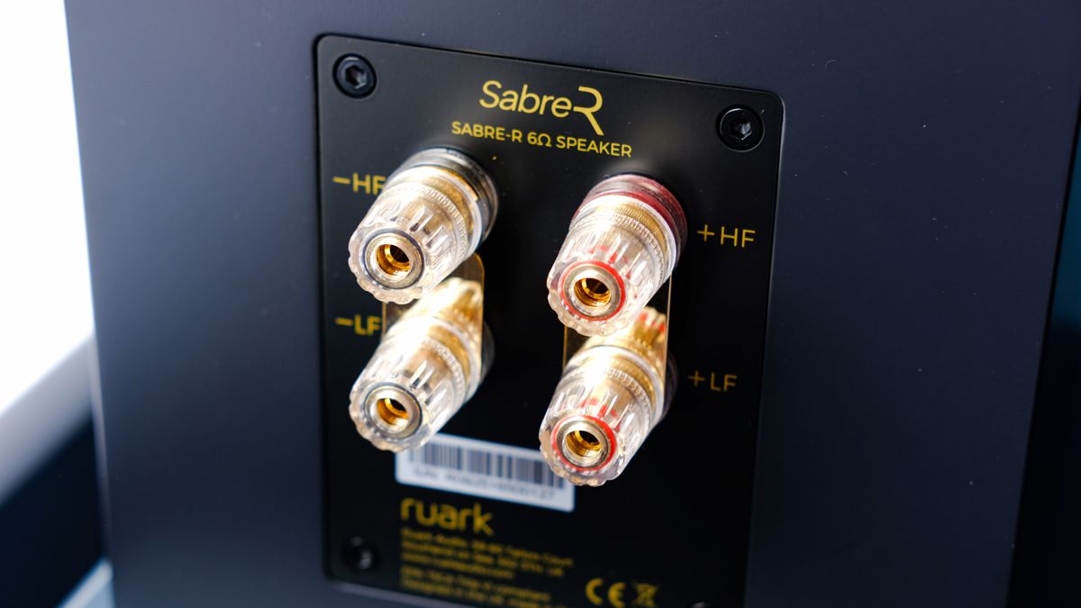 The Ruark Audio Sabre-R bookshelf speakers rear ports
