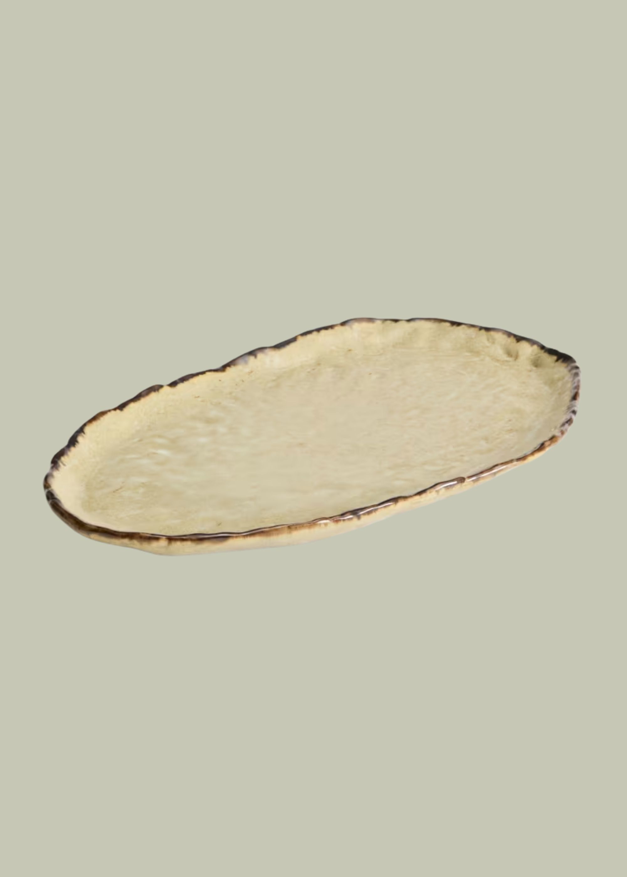 Kave Home, Abela tray in brown ceramic