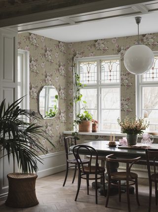 Floral Charm wallpaper in a dining room