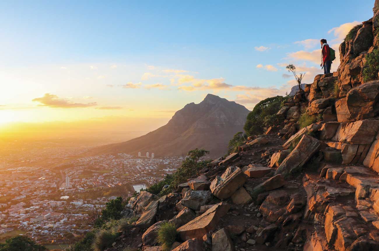 The Lion&amp;rsquo;s Head peak is hikeable and gives spectacular views over Cape Town and Table Mountain