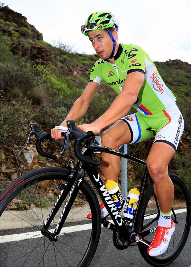 Peter Sagan out training with his new team Tinkoff-Saxo